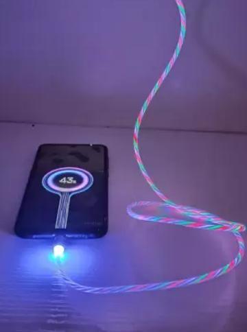 Fast 3 in 1 Multiple Pin With LED Light Magnetic Charging Charging Pad - Assorted color - ApnaBuyer